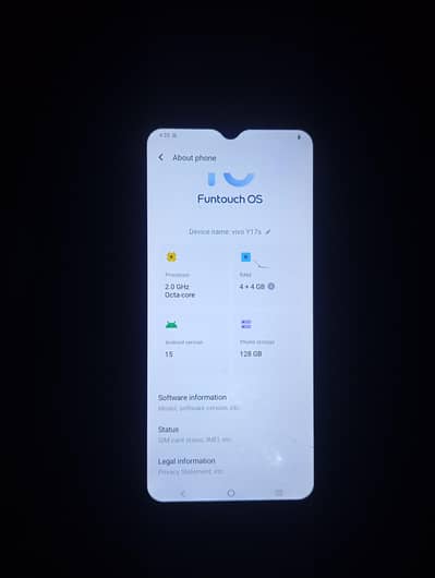 Vivo y17s 4 128 approved dual SIM only set