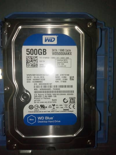 WD Blue 500GB SATA Hard Drive – 7200RPM