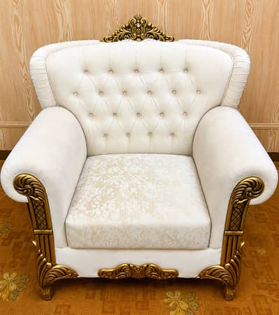 Luxury six seater Sofa With premium wooden Carving .