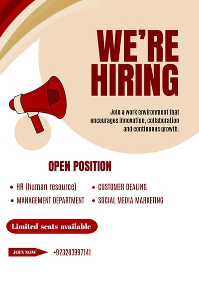 need some staff for office work