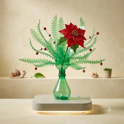 beautiful plastic flower