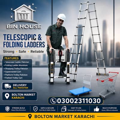 ladder / Telescopic Ladder Pakistan / Aluminum Ladder / Folding Ladder