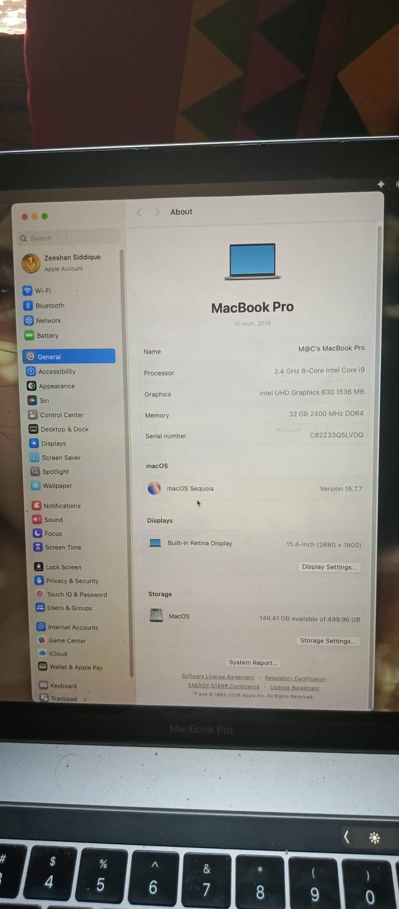 MacBook 19 pro 2