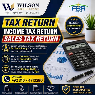 Tax return & Sales tax return service and income tax return service