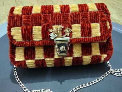velvet wool bag
