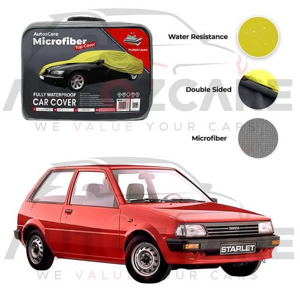 Toyota Starlet Microfiber Car Top Cover - Model 1984-1989