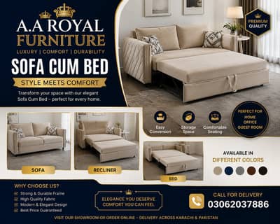 Premium Sofa Cum Bed | Convertible Sofa Bed | Multi-Functional