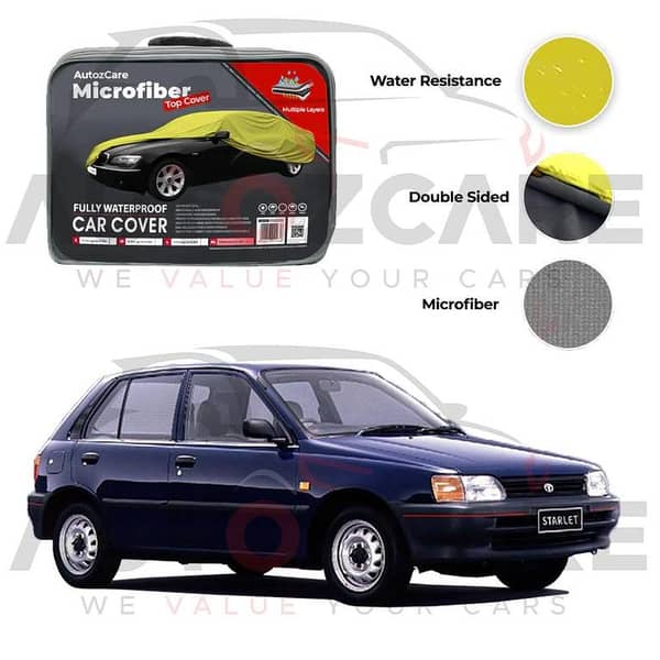 Toyota Starlet Microfiber Car Top Cover - Model 1989-1995