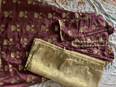 2pc raw silk suit
