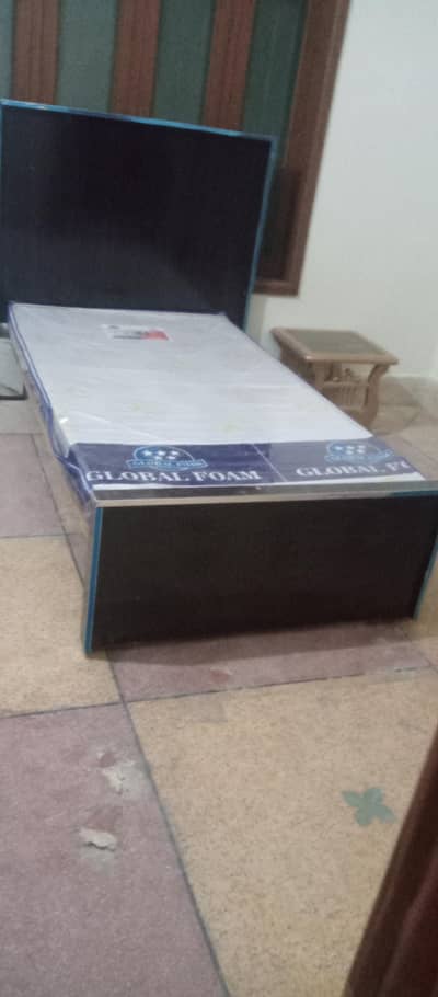 single bed with new mattres