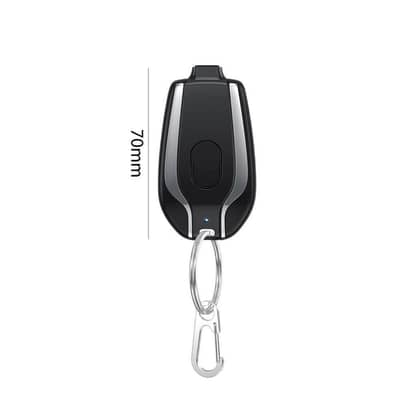 Handy and black keychain power bank 1500mAh usb-c