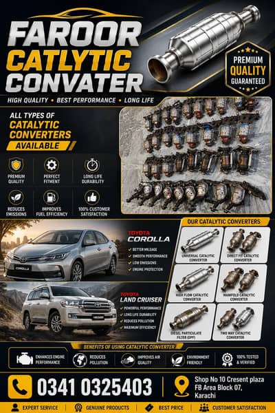 Suzuki Alto, Cultus, Wagon R, MIra, Fit, Swift Catalytic Converter