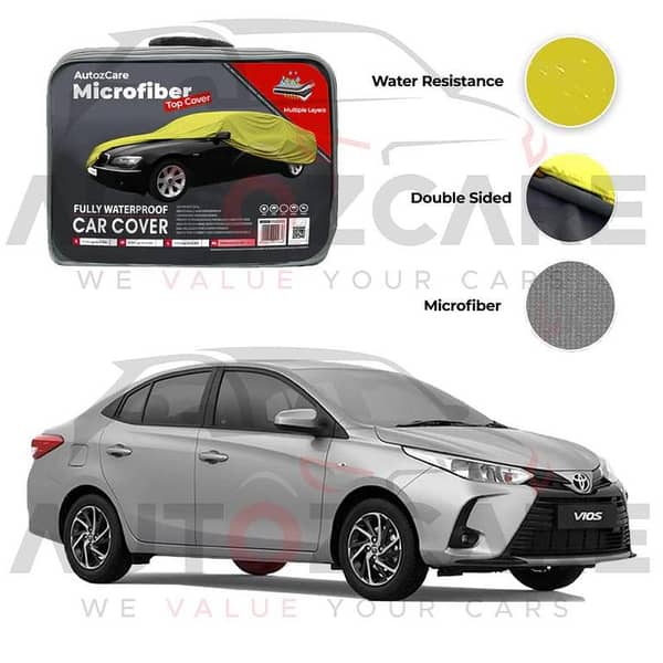Toyota Vios Microfiber Car Top Cover - Model 2013-2022