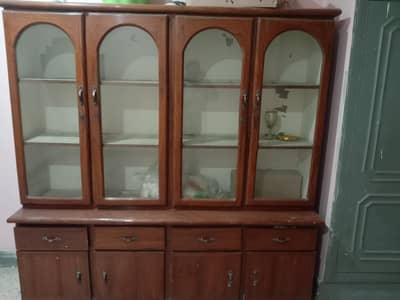 wooden crockery showcase for sale