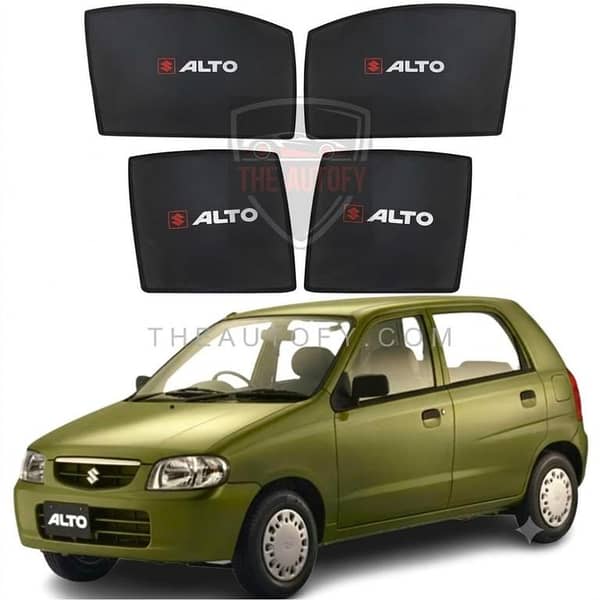 Suzuki Alto Side Window Sun Shades Set (4Pcs) – Model 2000-2012 Custom Fit