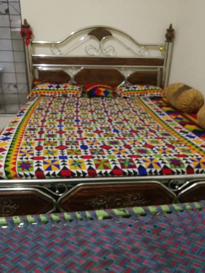 Stainless Steel Wooden Bed