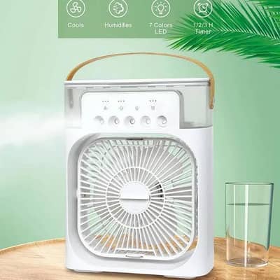 Compact 3 in 1 Mini Air Cooler | USB Water Cooling Fan for Desk & Hom