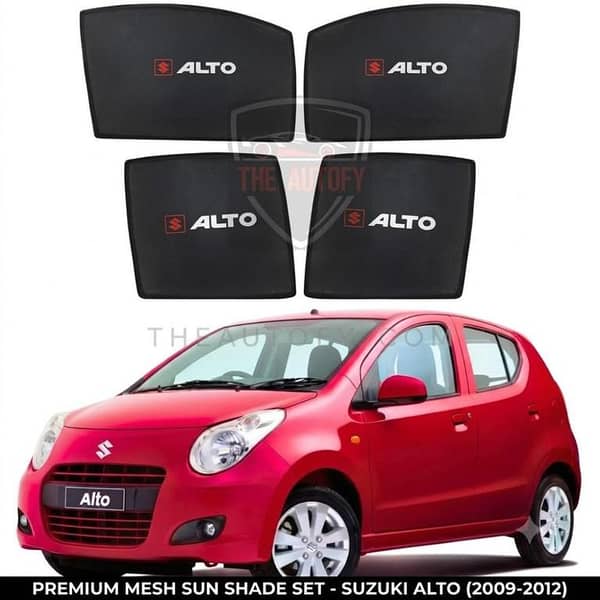 Suzuki Alto Side Window Mesh Sun Shades Set (4Pcs) – Model 2009-2014