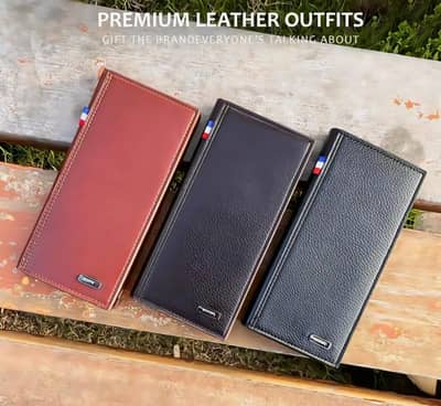 Men's Leather Wallet Multicolor long Design