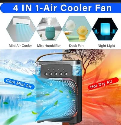 Compact Mini Air Cooler | 3 in 1 USB Water Cooling Fan for Personal U