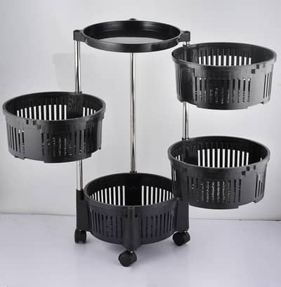 BASKET 4-Tier Rotateable with wheels