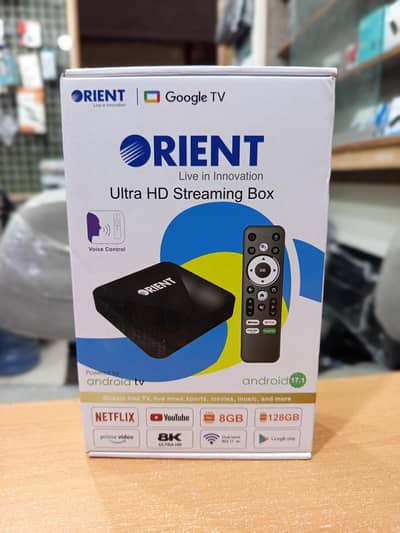 Orient Android TV Box with Voice Remote Control & 8K Ultra HD Display