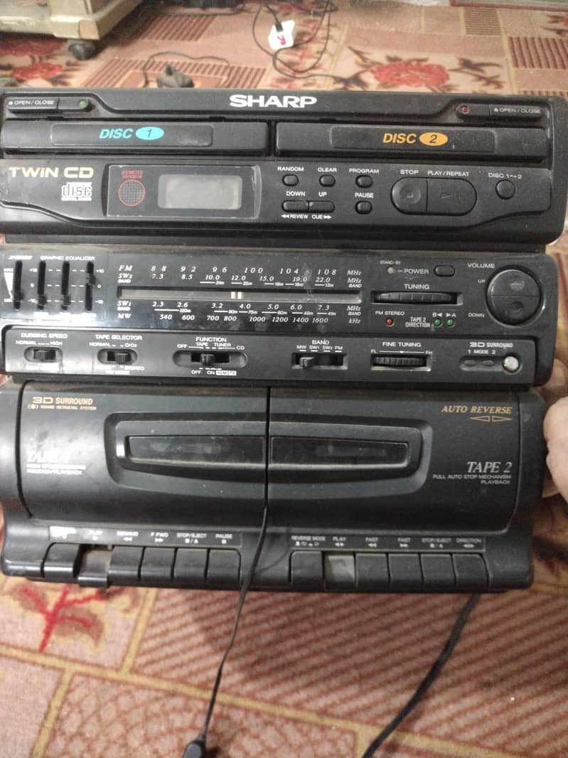 sharp  stereo system 0