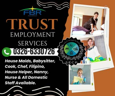 Maids / House Maids / cook / House chef / Baby Sitter maid available