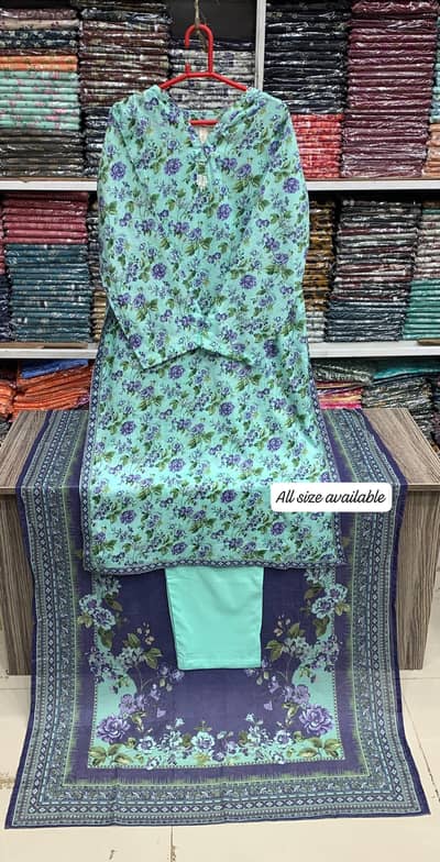 *PRINTED LAWN WITH EMBROIDERED LACEWORK2026 *