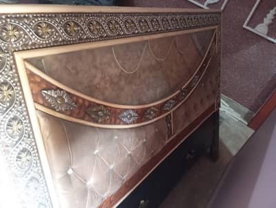 King size bed with dressing table new condition