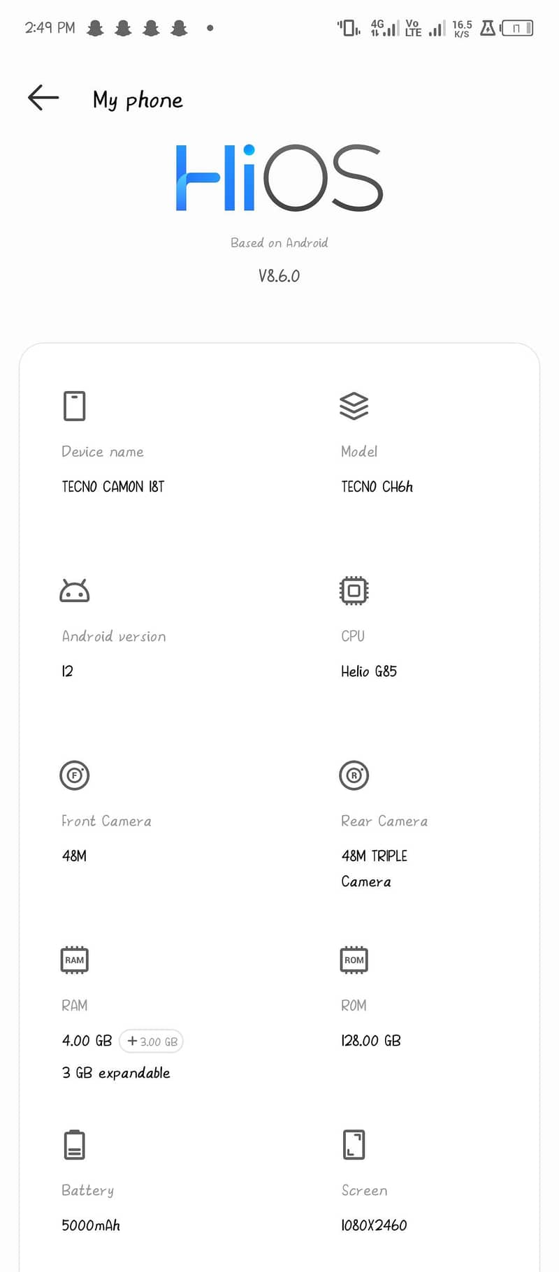Tecno CAMON 18T 1