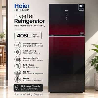 Haier 408L Inverter Refrigerator | Glass Door | Excellent Condition