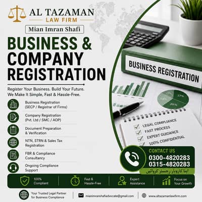 Business & Company Registration Service | SECP | NTN | FBR | Sales Tax