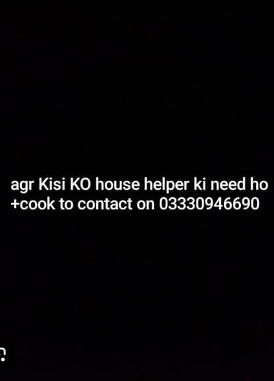 Available as a  house helper+cooker