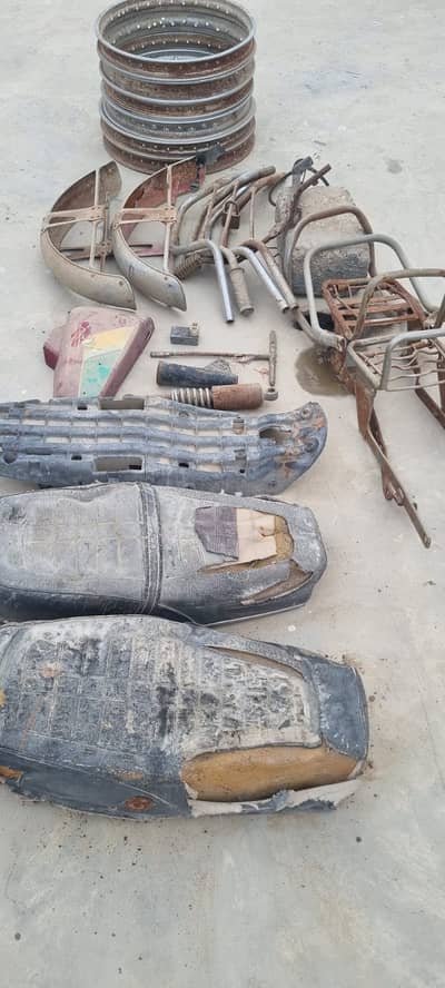Used Motorcycle Parts Bundle - Rims, Seats, Fenders & Racks