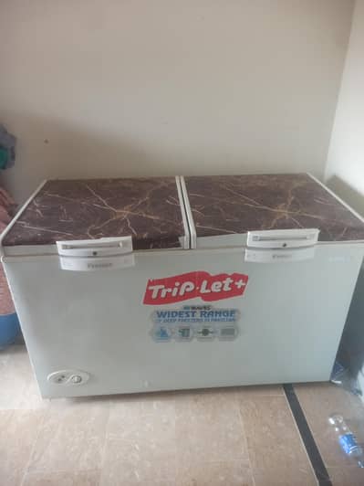waves double door deep freezer