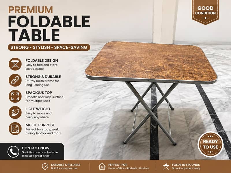 Premium Foldable studing and working table |Strong | MULTIPLE USES 0