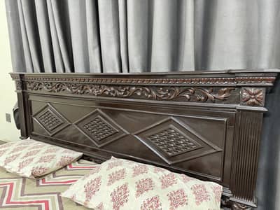 King wooden bed
