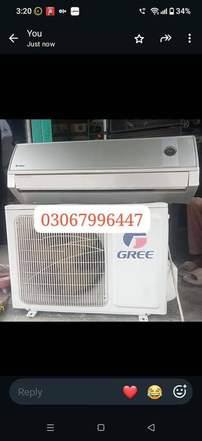gree ac 1.5 ton simple ac hy geniun condition