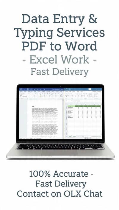 Data Entry & Typing Services - PDF to Word - Sialkot