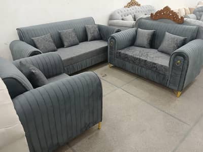 7 Seater Sofa Set | Luxury Velvet Sofa | 3+2+1+1 Couch Brand New