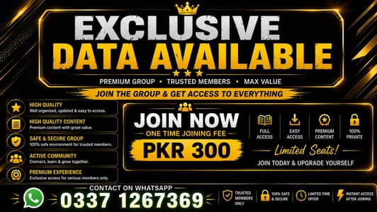 ALL TYPE DATA AVAILABLE
