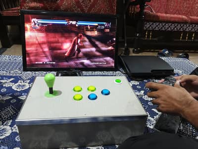 PS3 Slim Gaming Setup | 24" BenQ Monitor | 2 Original Controllers