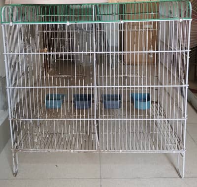 Bird cage with two wooden boxes for sale