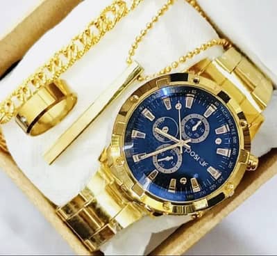Men's Luxury 5-in-1 Watch Gift Set | Chronograph Watch