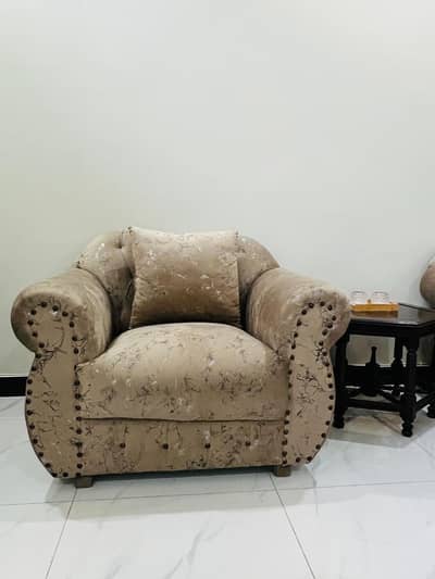 Seven seater sofa set with 3 tables