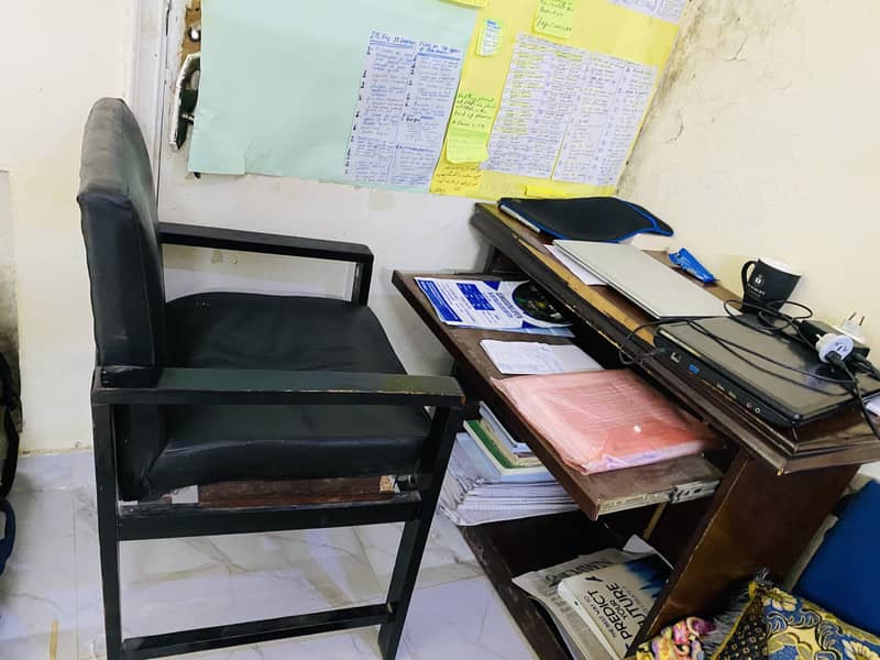 Computer and study table with chair 0