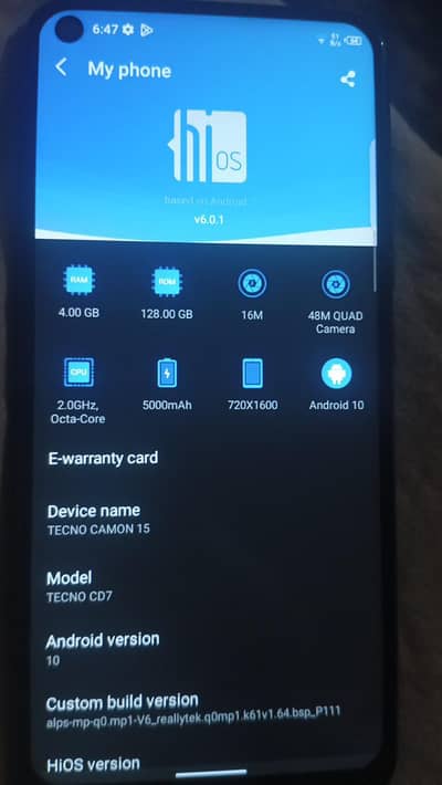 Tecno CAMON 15