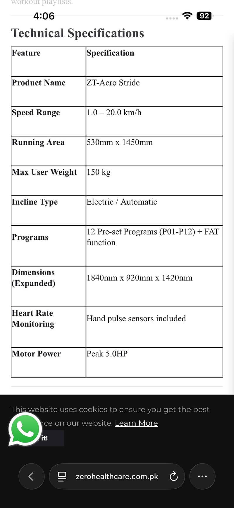 New zero treadmill 1