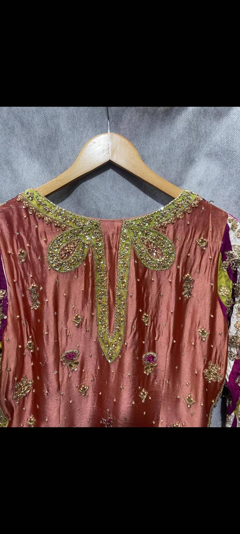 rust colour fully handmade suit 1